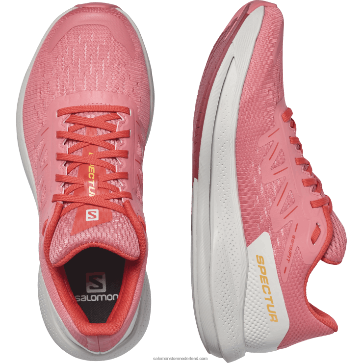 hardloopschoenen voor dames - spectur Salomon 22DD8746 theeroos/maansteen/poppy rood