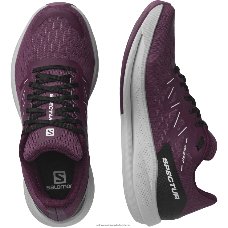 hardloopschoenen voor dames - spectur Salomon 22DD8748 tulpenhout/maangesteente/druivenwijn