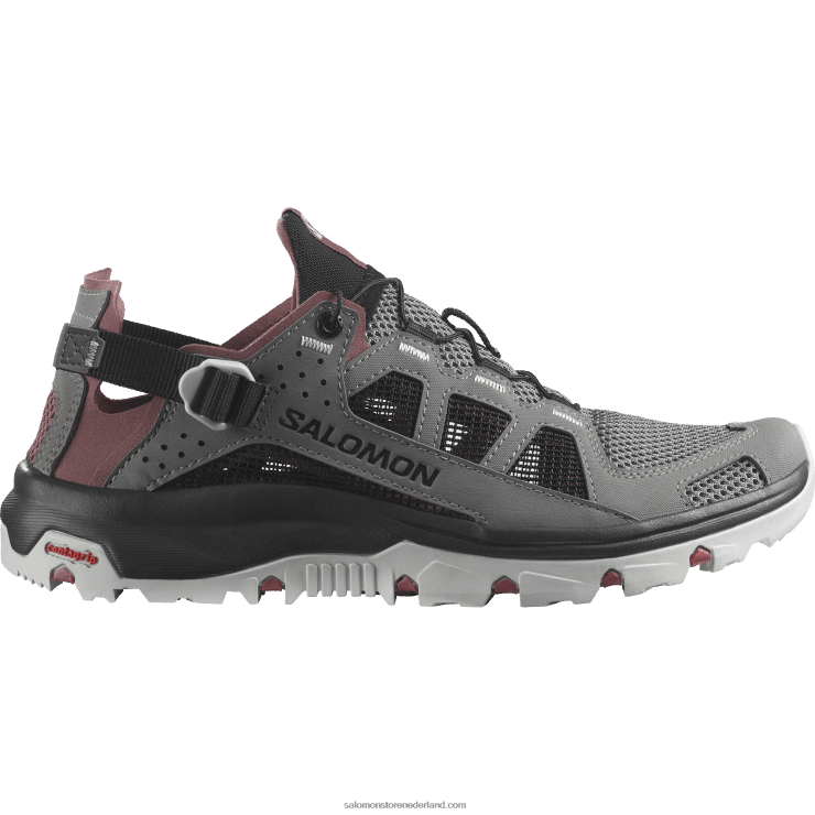 waterschoenen voor dames - techamphibian 5 Salomon 22DD8788 tin/zwart/wild gember