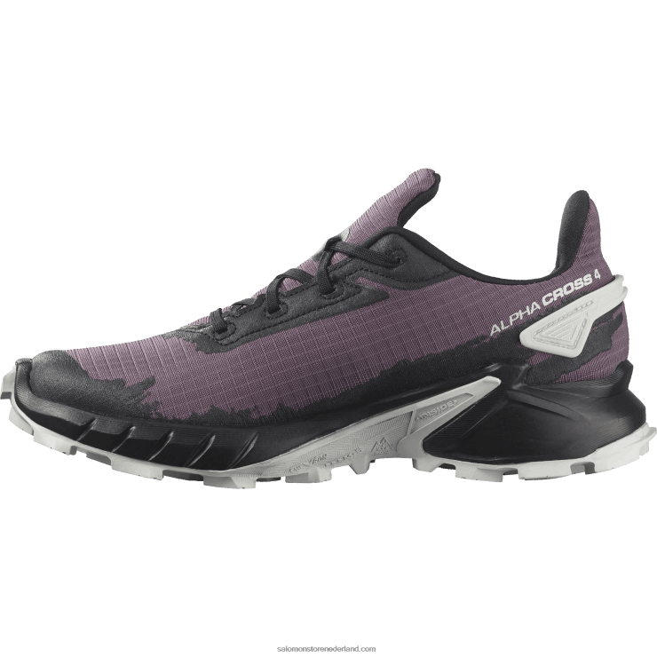 hardloopschoenen voor dames - alphacross 4 Salomon 22DD81541 maanlandschap/zwart/maanrots