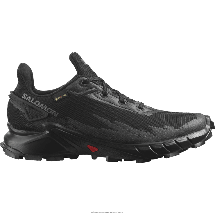 hardloopschoenen voor dames - alphacross 4 gore-tex Salomon 22DD81530 zwart