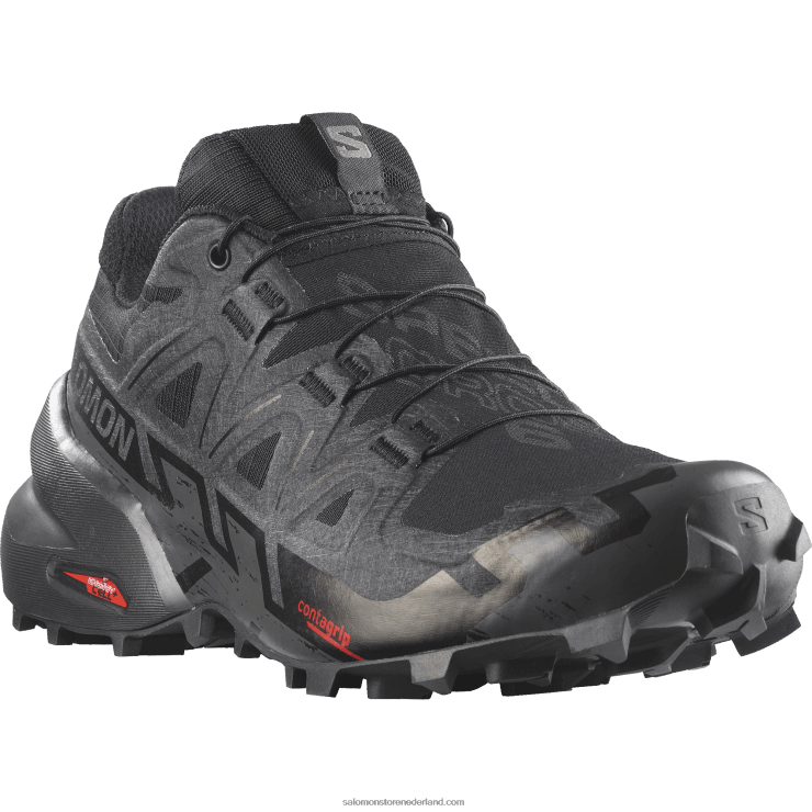 trailrunning damesschoenen - speedcross 6 gore-tex Salomon 22DD81516 zwart/fantoom