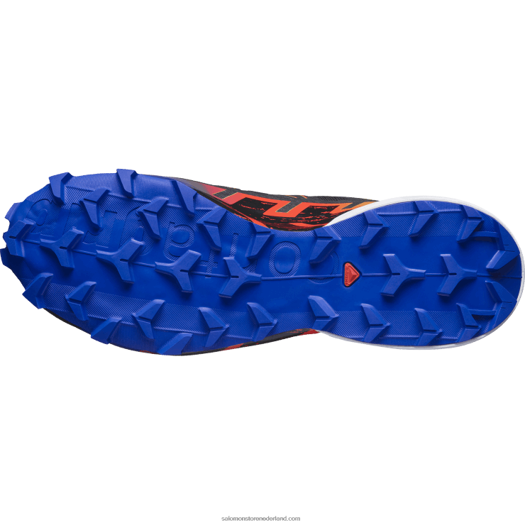 trailrunning damesschoenen - speedcross 6 gore-tex blue fire Salomon 22DD81509 zwart/surf op het web/veiligheidsgeel