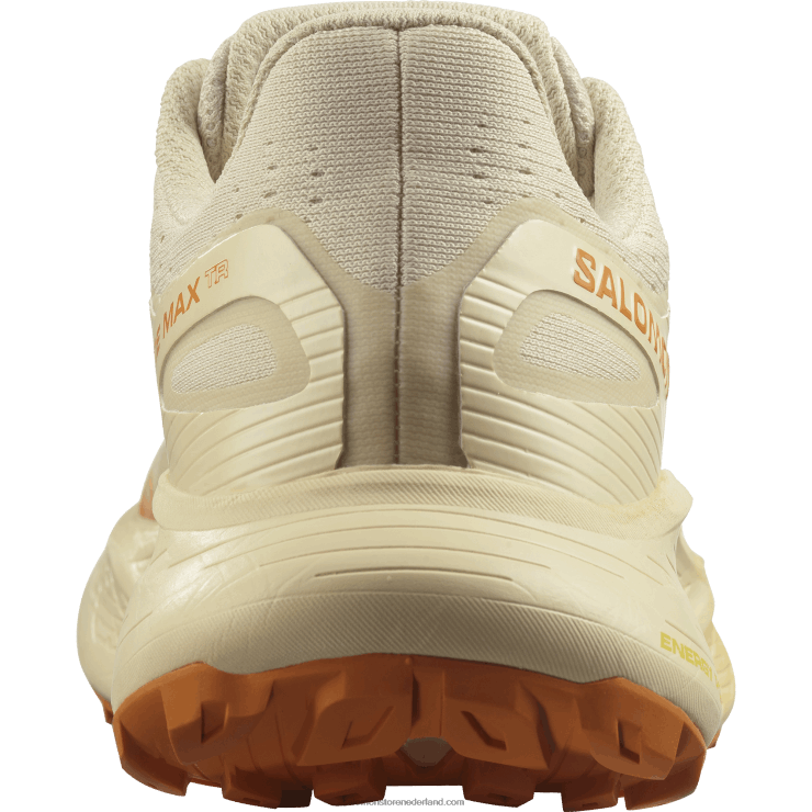 trailrunningschoenen voor dames - glide max tr Salomon 22DD81499 gebleekt zand/malse perzik/oranje peper