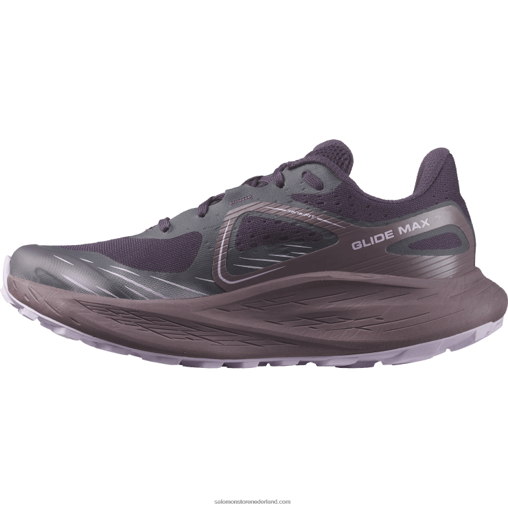 trailrunningschoenen voor dames - glide max tr Salomon 22DD81500 nachtschade/maanlandschap/orchideeënbloei