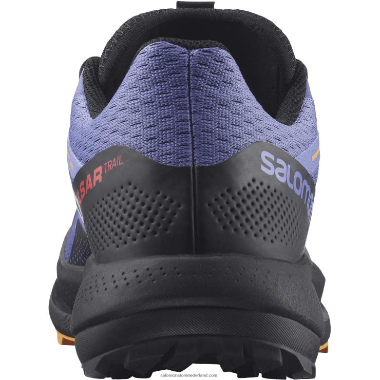 trailrunningschoenen voor dames - pulsar trail Salomon 22DD81510 fluwelen ochtend/zwart/vlammend oranje