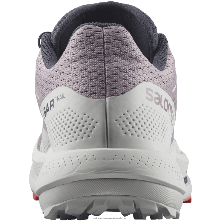 trailrunningschoenen voor dames - pulsar trail Salomon 22DD81512 kwartel/maansteen/poppy rood