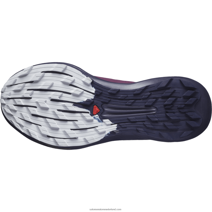 trailrunningschoenen voor dames - pulsar trail pro Salomon 22DD81532 druivenwijn/nachthemel/maanrots