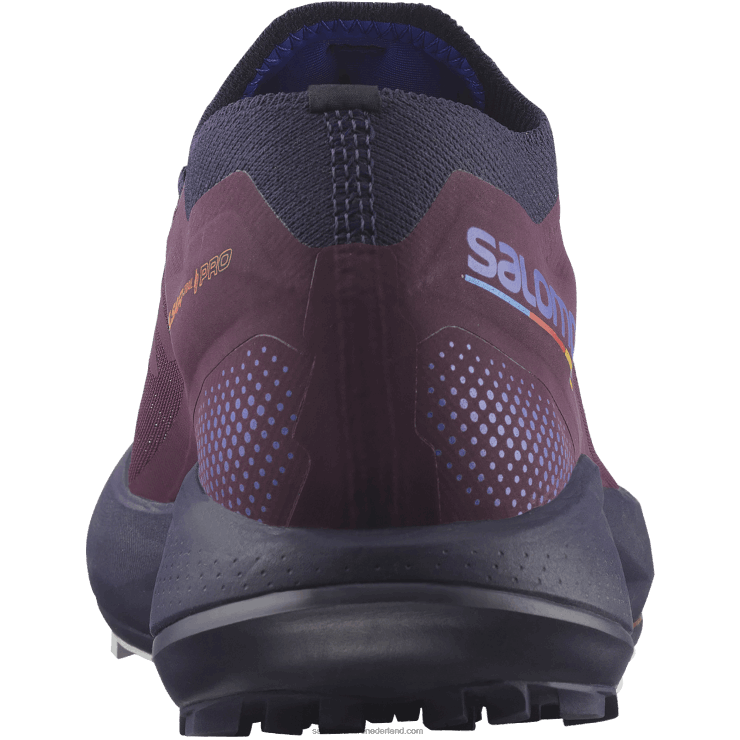 trailrunningschoenen voor dames - pulsar trail pro Salomon 22DD81532 druivenwijn/nachthemel/maanrots