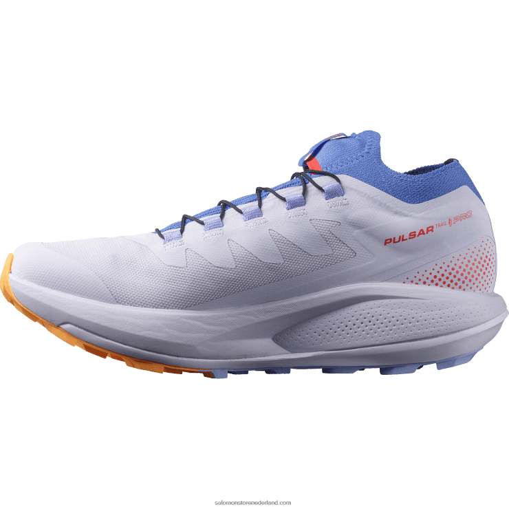 trailrunningschoenen voor dames - pulsar trail pro Salomon 22DD81534 paars heide/amparo blauw/vlammend oranje
