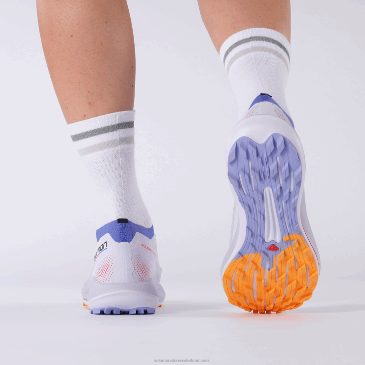 trailrunningschoenen voor dames - pulsar trail pro Salomon 22DD81534 paars heide/amparo blauw/vlammend oranje