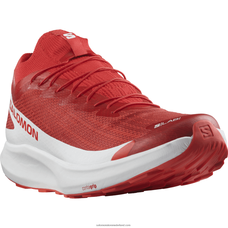 trailrunningschoenen voor dames - s/lab pulsar 2 Salomon 22DD81519 vurig rood/wit