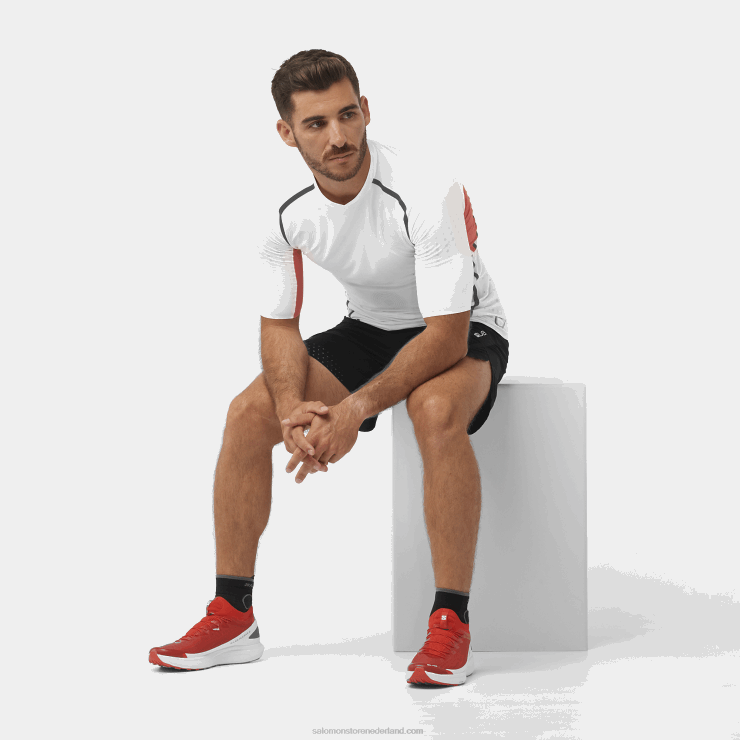 trailrunningschoenen voor dames - s/lab pulsar 2 Salomon 22DD81519 vurig rood/wit