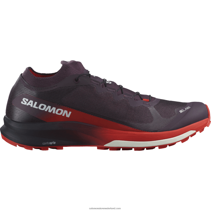 trailrunningschoenen voor dames - s/lab ultra 3 Salomon 22DD81508 pruim perfect/vurig rood/wit