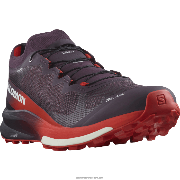 trailrunningschoenen voor dames - s/lab ultra 3 Salomon 22DD81508 pruim perfect/vurig rood/wit
