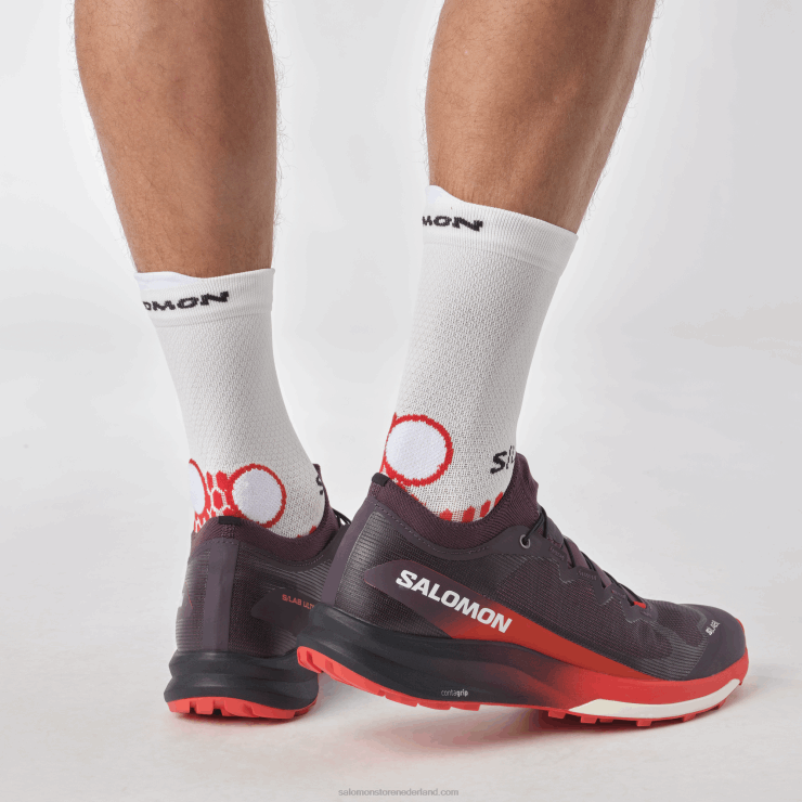 trailrunningschoenen voor dames - s/lab ultra 3 Salomon 22DD81508 pruim perfect/vurig rood/wit