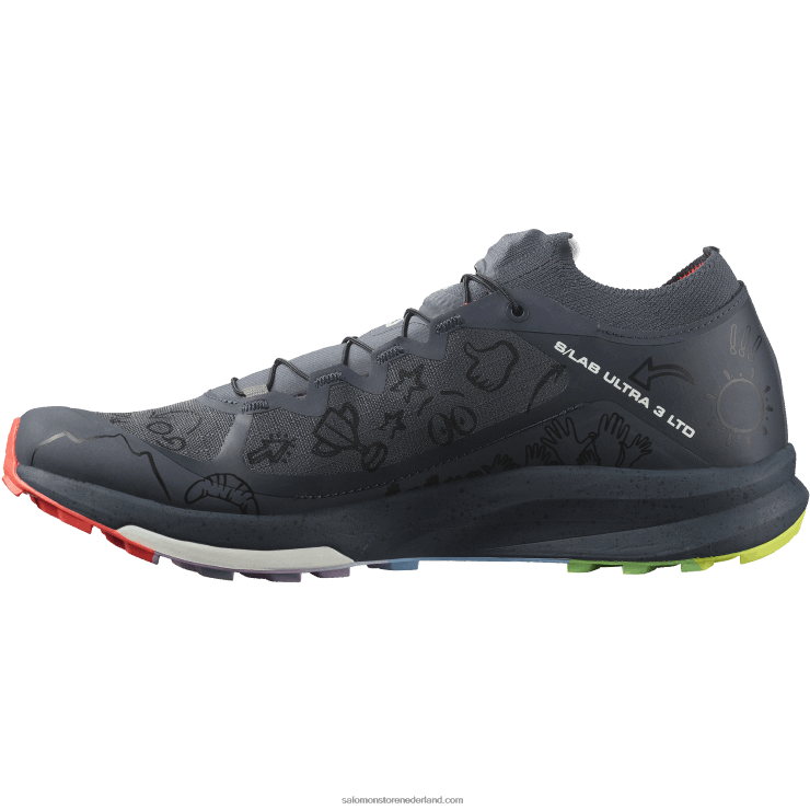 trailrunningschoenen voor dames - s/lab ultra 3 limited edition Salomon 22DD81524 Oost-Indische inkt/vurig koraal/zwart