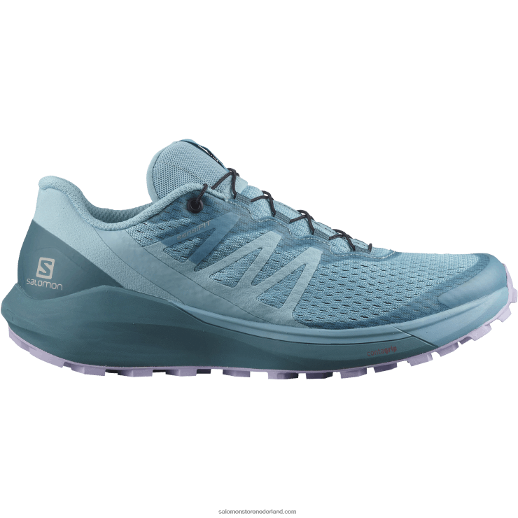 trailrunningschoenen voor dames - sense ride 4 Salomon 22DD81537 delphinium blauw/wilde eend blauw/lavendel