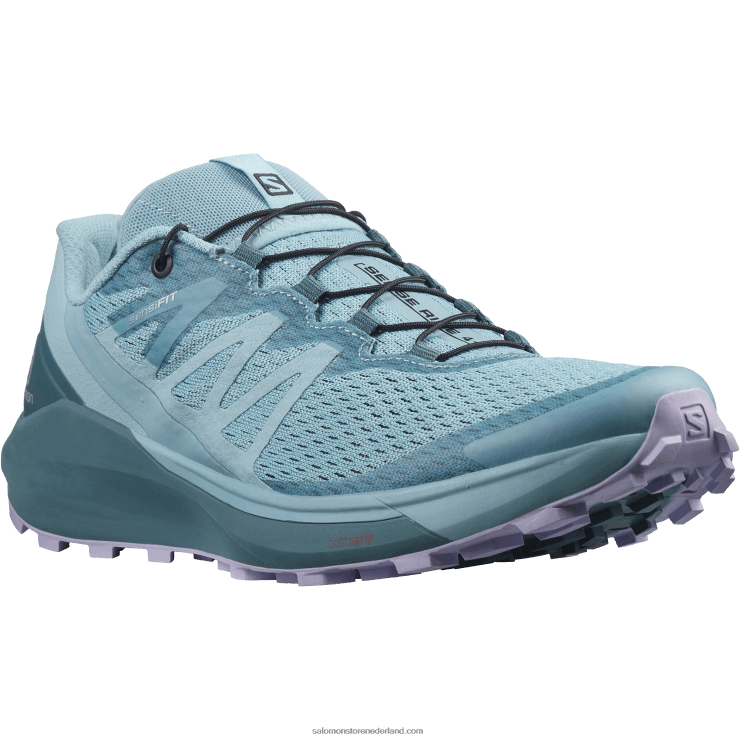 trailrunningschoenen voor dames - sense ride 4 Salomon 22DD81537 delphinium blauw/wilde eend blauw/lavendel