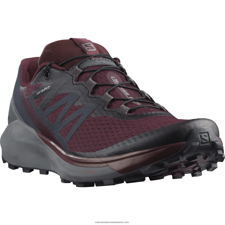 trailrunningschoenen voor dames - sense ride 4 Salomon 22DD81538 wijnproeverij/stille schaduw/ebbenhout