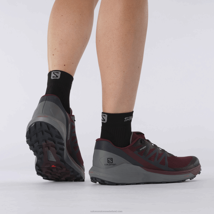 trailrunningschoenen voor dames - sense ride 4 Salomon 22DD81538 wijnproeverij/stille schaduw/ebbenhout