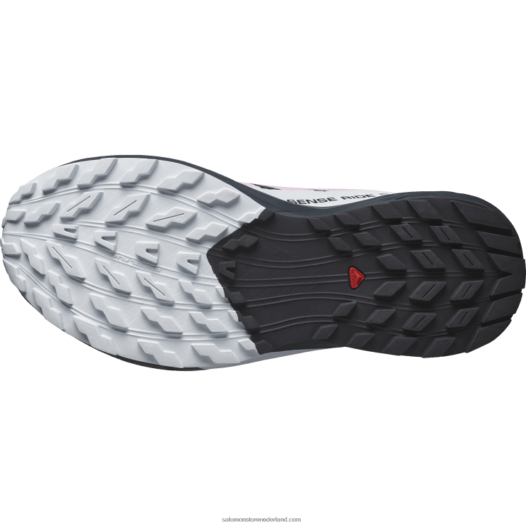 trailrunningschoenen voor dames - sense ride 5 Salomon 22DD81495 Oost-Indische inkt/lila zakje/arctisch ijs