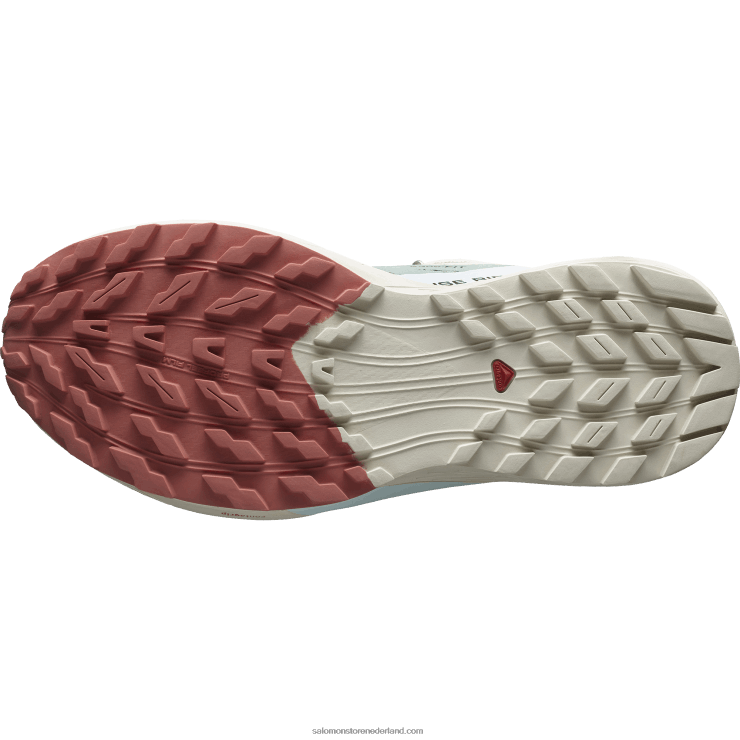 trailrunningschoenen voor dames - sense ride 5 Salomon 22DD81496 lelieblad/regenachtige dag/gebleekte aqua