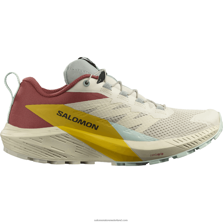 trailrunningschoenen voor dames - sense ride 5 Salomon 22DD81497 regenachtige dag/hete saus/freesia