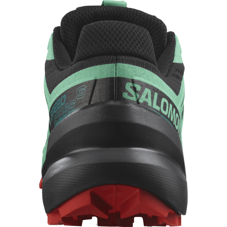 trailrunningschoenen voor dames - speedcross 6 Salomon 22DD81503 zwart/biscay groen/vurig rood
