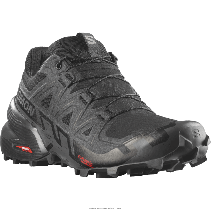 trailrunningschoenen voor dames - speedcross 6 Salomon 22DD81507 zwart/fantoom