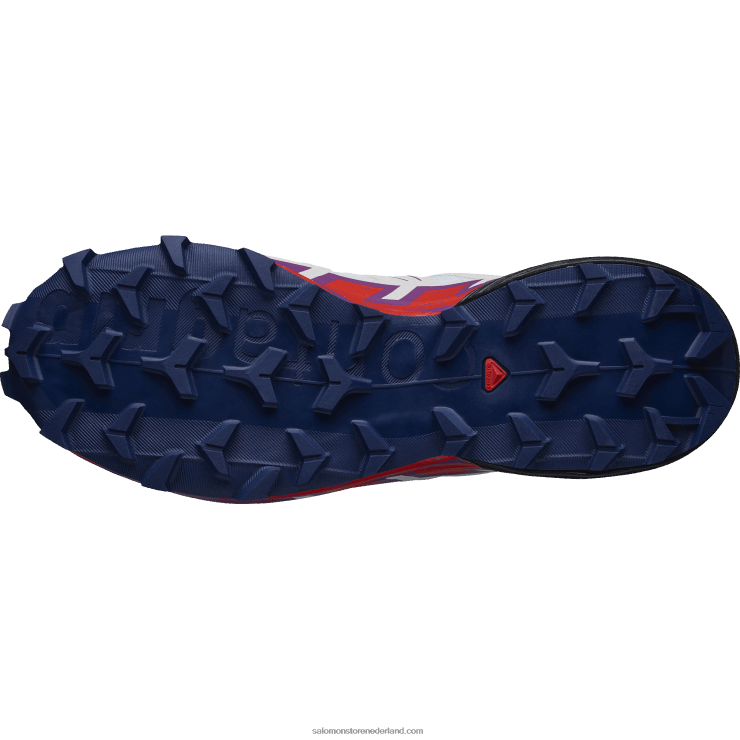 trailrunningschoenen voor dames - speedcross 6 breed Salomon 22DD81523 wit/sprankelend druif/vurig rood