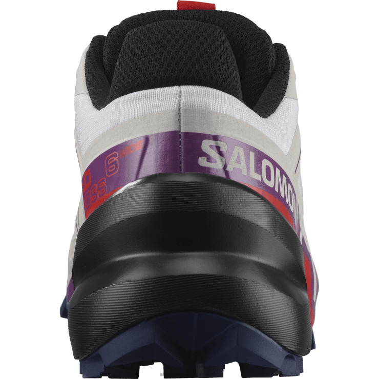 trailrunningschoenen voor dames - speedcross 6 breed Salomon 22DD81523 wit/sprankelend druif/vurig rood