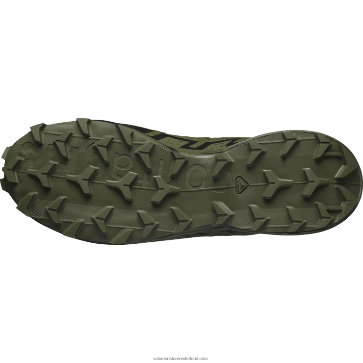 trailrunningschoenen voor dames - speedcross 6 krachten Salomon 22DD8803 boswachter groen/zwart