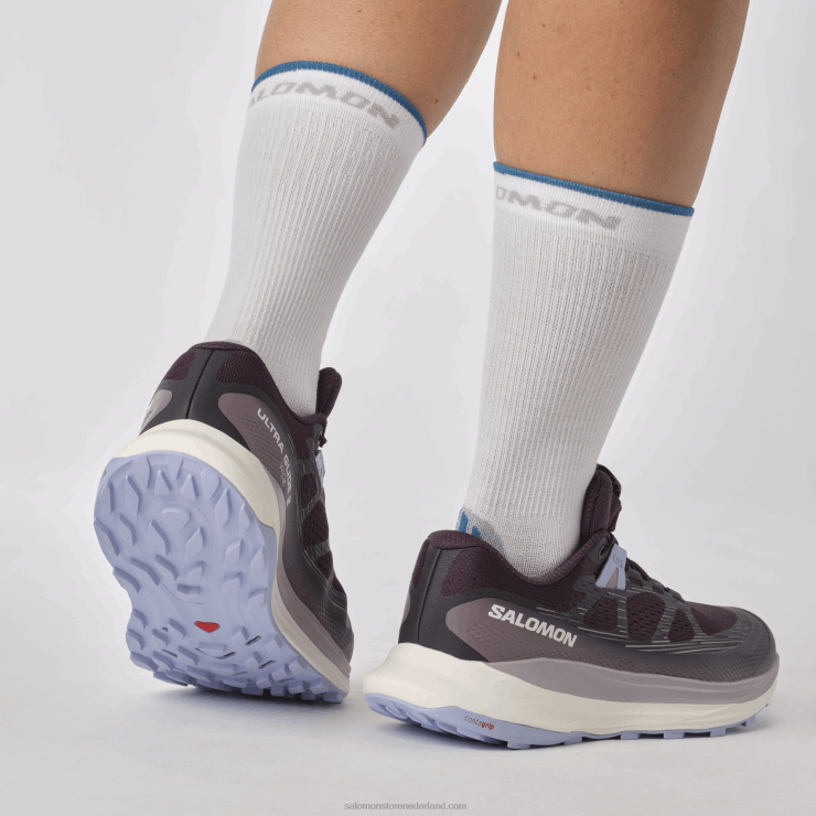 trailrunningschoenen voor dames - ultra glide 2 breed Salomon 22DD81525 nachtschade/vanille-ijs/sereniteit