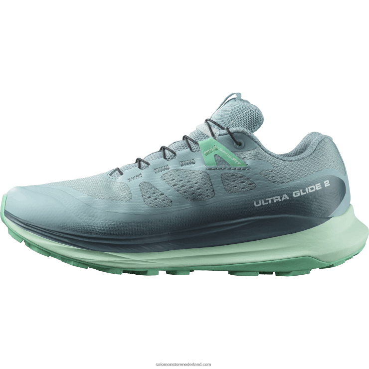 trailrunningschoenen voor dames - ultra glide 2 gore-tex Salomon 22DD81521 steenblauw/yucca/biscay groen