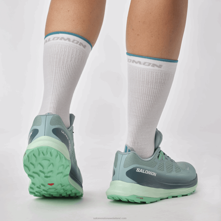 trailrunningschoenen voor dames - ultra glide 2 gore-tex Salomon 22DD81521 steenblauw/yucca/biscay groen