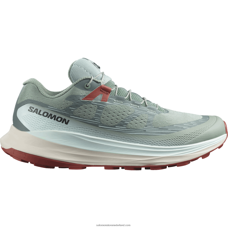 trailrunningschoenen voor dames - ultraglide 2 Salomon 22DD81489 lelieblad/gebleekte aqua/hete saus