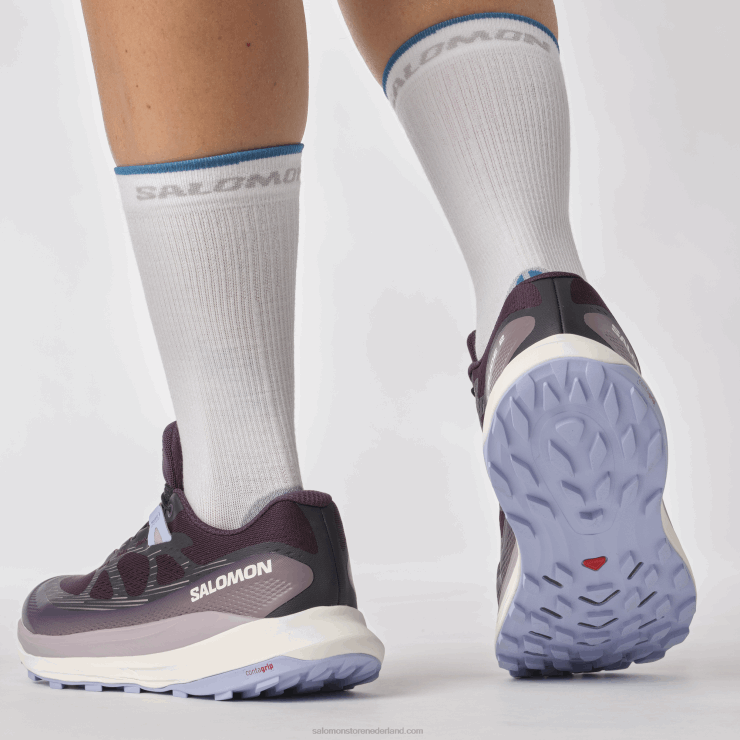 trailrunningschoenen voor dames - ultraglide 2 Salomon 22DD81490 nachtschade/vanille-ijs/sereniteit