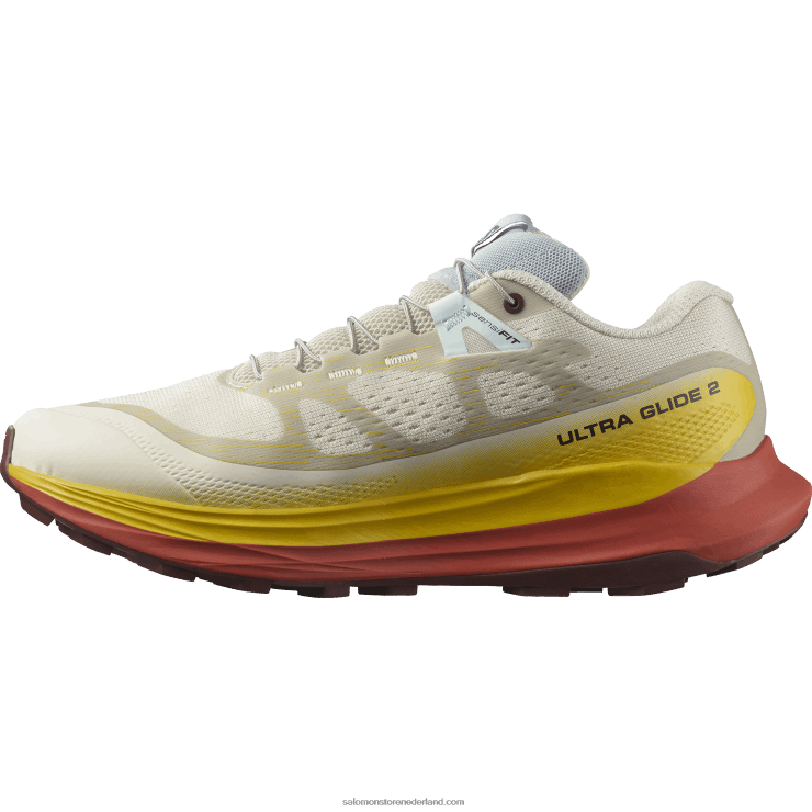 trailrunningschoenen voor dames - ultraglide 2 Salomon 22DD81491 regenachtige dag/freesia/hete saus