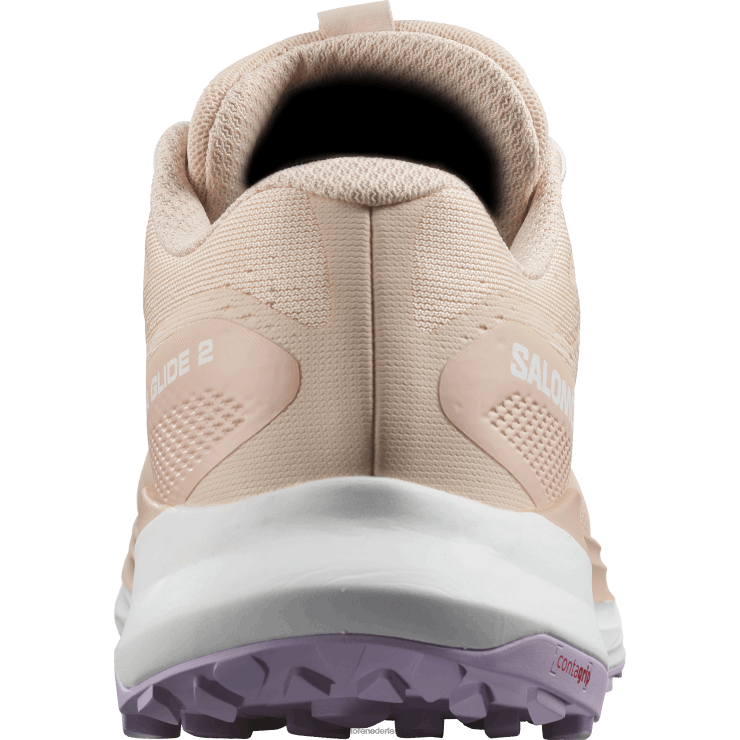 trailrunningschoenen voor dames - ultraglide 2 Salomon 22DD81492 tedere perzik/orchideebloem/wit