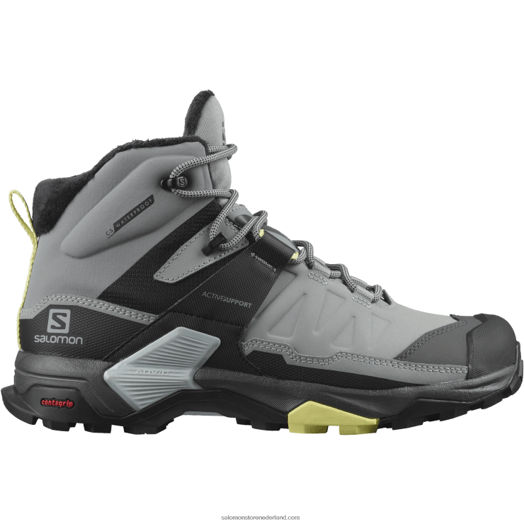 winterlaarzen voor dames - x ultra 4 mid winter thinsulate clima waterproof Salomon 22DD8786 monument/zwart/charlock