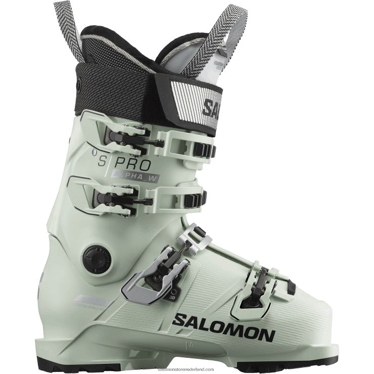 damesschoenen voor op de piste - s/pro alpha 100 Salomon 22DD81028 wit mos/zilver/zwart