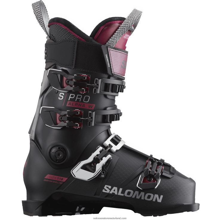 damesschoenen voor op de piste - s/pro alpha 110 el Salomon 22DD81027 zwart/cordovan/zilver