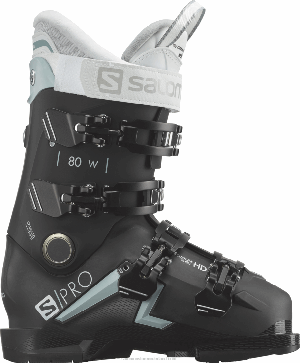 damesschoenen voor op de piste - s/pro mv 80 cs Salomon 22DD81042 zwart/sterling blauw/wit
