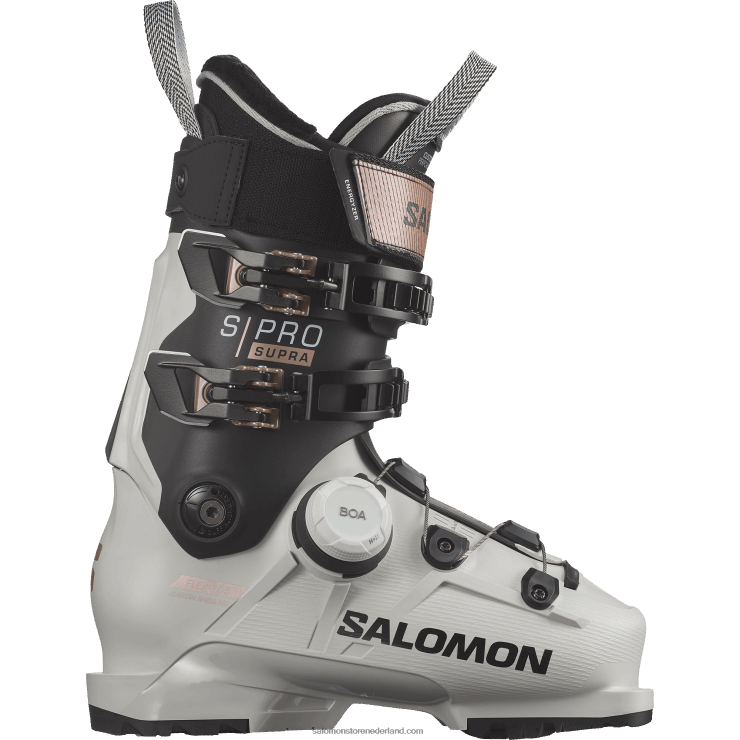 damesschoenen voor op de piste - s/pro supra boa 105 Salomon 22DD81039 grijze aurora/zwart/roze goud