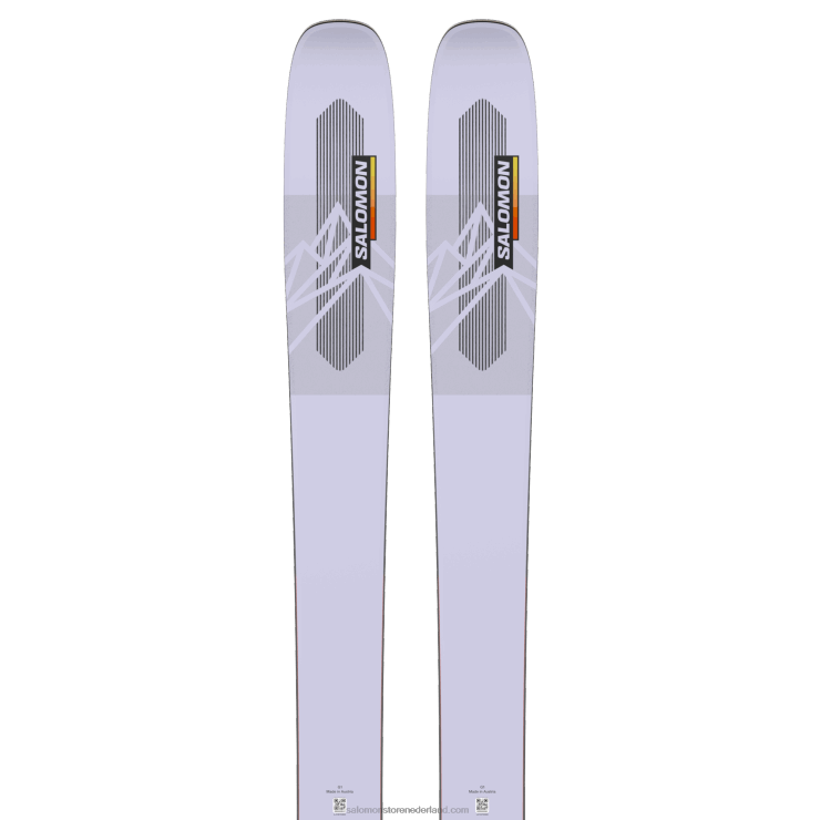 all mountain ski's voor dames - qst 106 Salomon 22DD81001 avondnevel/zuurgroen/vlam