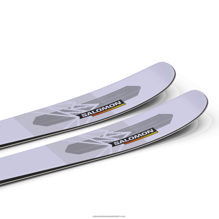 all mountain ski's voor dames - qst 106 Salomon 22DD81001 avondnevel/zuurgroen/vlam