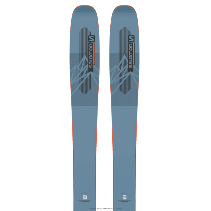 all mountain ski's voor dames - qst 98 Salomon 22DD81014 kopen blauw/vlam/zwart