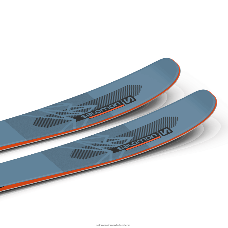 all mountain ski's voor dames - qst 98 Salomon 22DD81014 kopen blauw/vlam/zwart