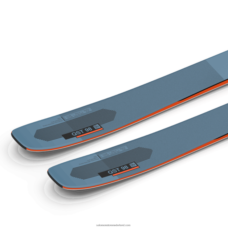 all mountain ski's voor dames - qst 98 Salomon 22DD81014 kopen blauw/vlam/zwart